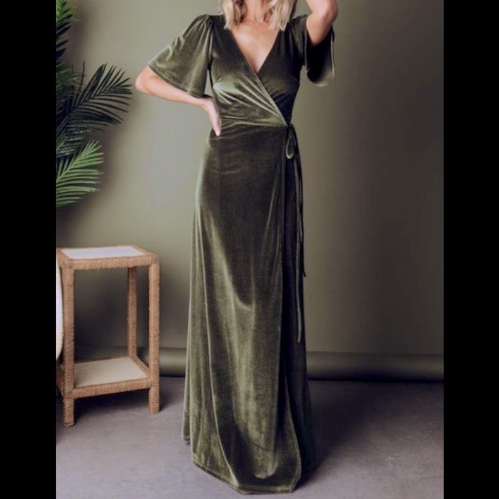 Baltic Born Velvet Wrap Dress